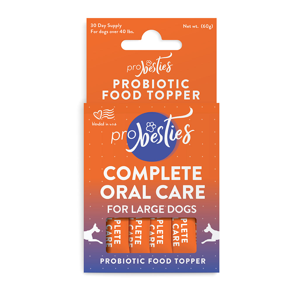 Probesties Complete Oral Care Probiotic Food Topper For Large Dogs